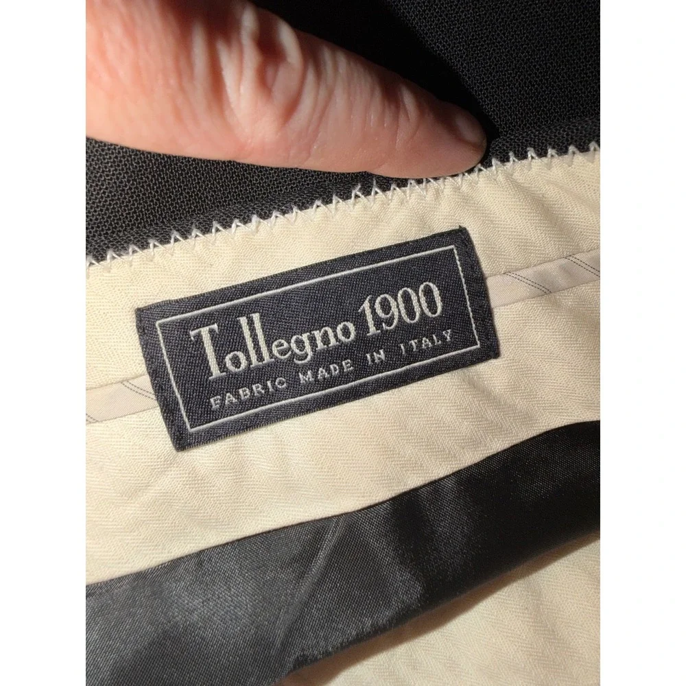 J.Crew Womens Black Tollegno 1900 Italian Wool Straight Leg Dress Pants 8 A10